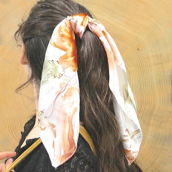 Silk Bandana Scarf Sunset - Picture 4 of 4